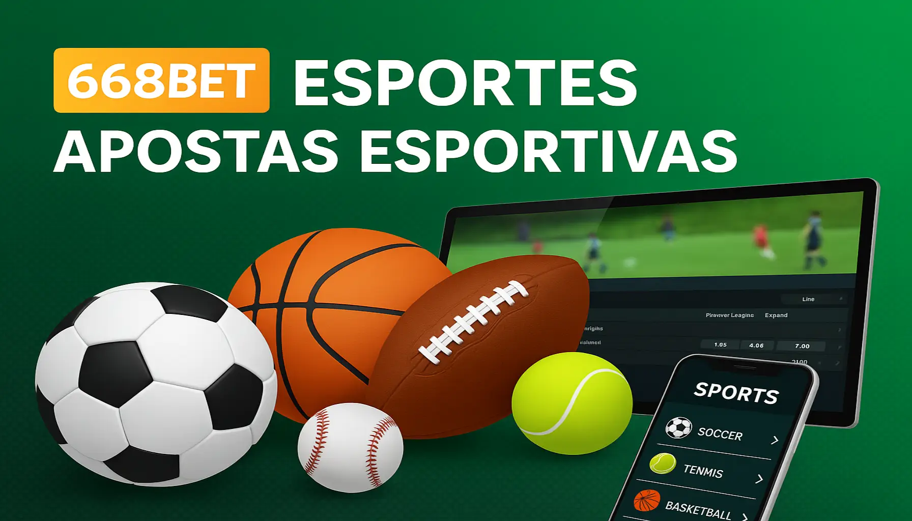 Aposte em apostas esportivas no cassino online 668BET